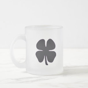 Black Clover frosted glass mug