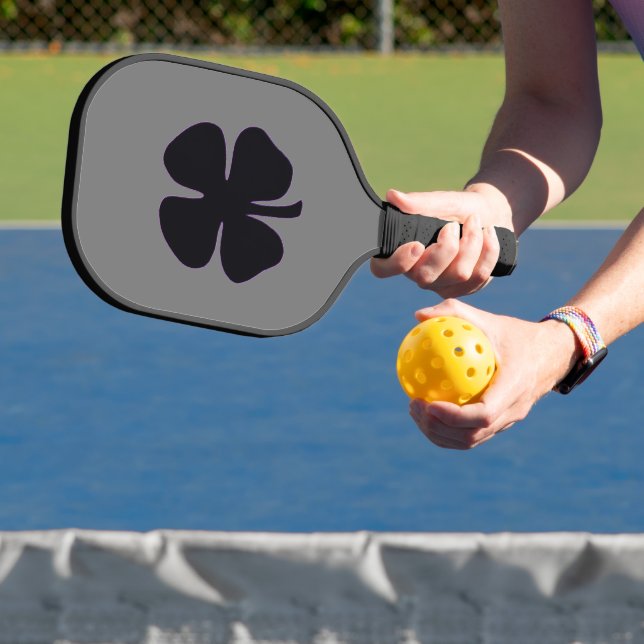 Black Clover grey pickleball paddle carbon (Insitu)