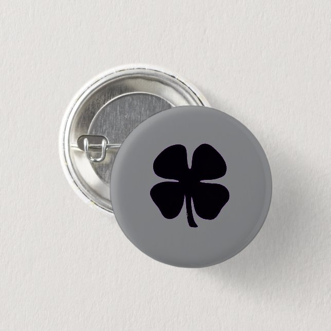 Black Clover grey small button (Front & Back)