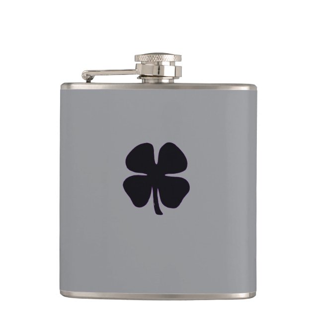 Black Clover grey wrapped flask (Front)