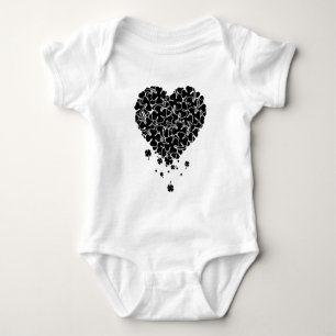 Black Clover Heart Holiday Baby Bodysuit