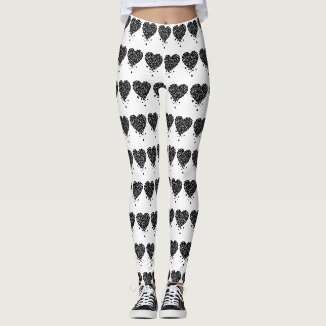 Black Clover Heart  Leggings (Front)
