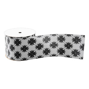 Black Clover Ribbon by Kenneth Yoncich Grosgrain Ribbon