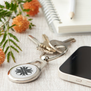Black Clover Ribbon by Kenneth Yoncich Key Ring