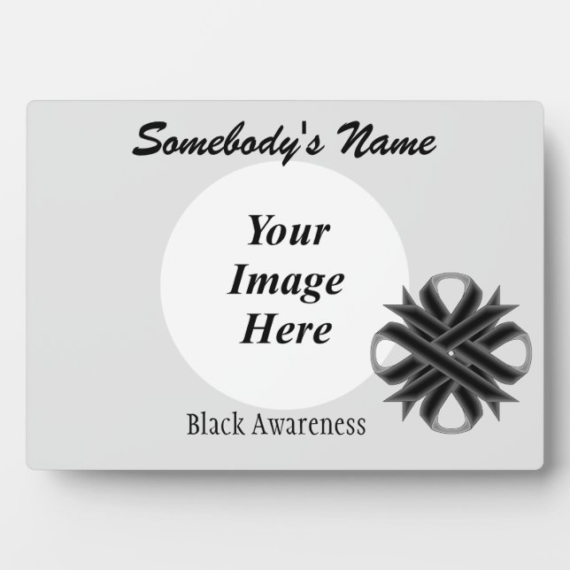Black Clover Ribbon Template by Kenneth Yoncich Plaque (Front)