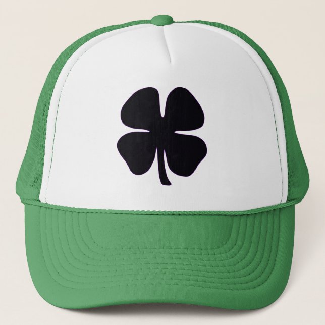 Black Clover white and green foam trucker hat (Front)