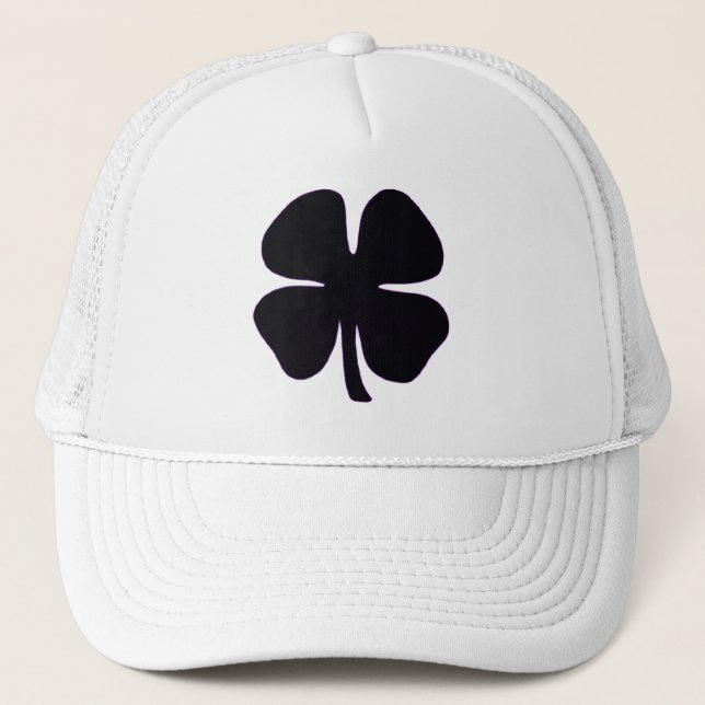 Black Clover white foam trucker hat (Front)