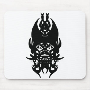 Black Clown Mouse Pad