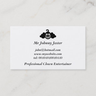 Black Clown, Mr Johnny Jester Business Card