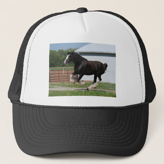 Black Clydesdale Trucker Hat (Front)