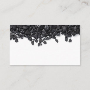 Black coal isolated on white background. Pea coal Business Card