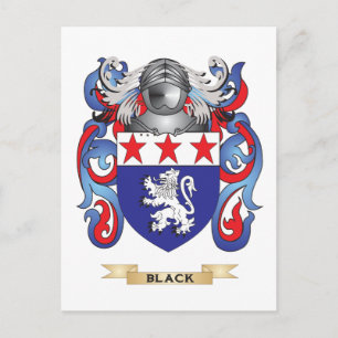 Black Coat of Arms (Family Crest) Postcard