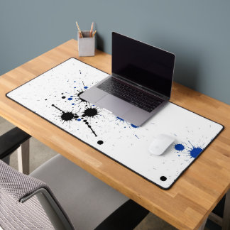 Black Cobalt Ink Desk Mat