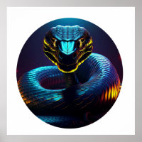 black Cobra Snake In Your Face