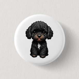 Black Cockapoo 3 Cm Round Badge