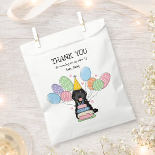 Black Cockapoo Cavapoo Birthday Party Favour Bags