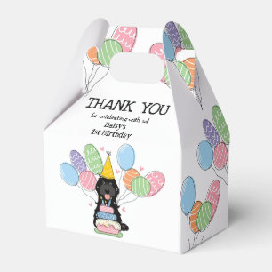 Black Cockapoo Cavapoo Birthday Thank You Favour Box