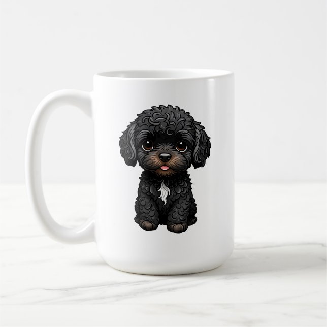 Black Cockapoo Coffee Mug (Left)