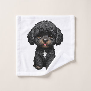 Black Cockapoo Wash Cloth
