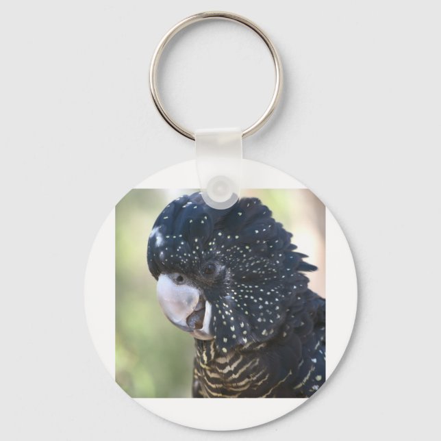 Black Cockatoo Key Ring (Front)