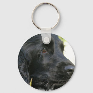 Black Cocker Spaniel Dog Keychain