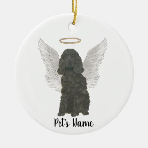 Black Cocker Spaniel Dog Sympathy Memorial Ceramic Tree Decoration