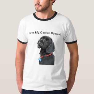 Black Cocker Spaniel Head T-Shirt