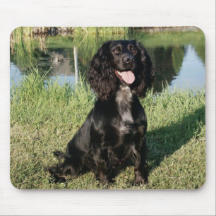 Black Cocker Spaniel Puppy Dog Mouse Pad