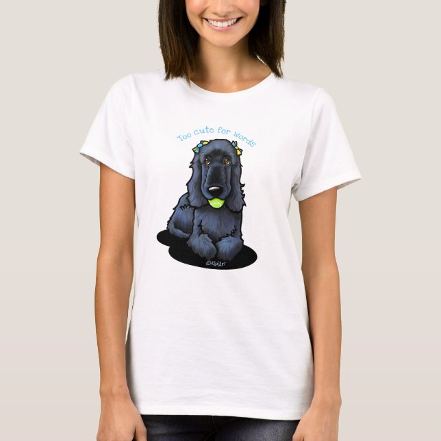 Black Cocker Spaniel T-Shirt (Front)