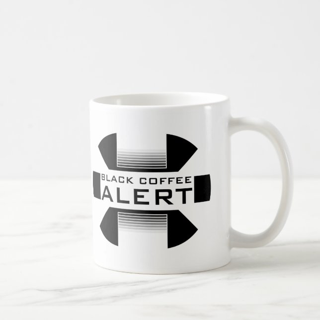 Black Coffee Alert - coffee mug (Right)