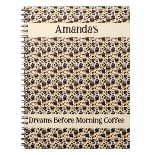 Black Coffee Oil Paint Pattern Personalized  Notebook
