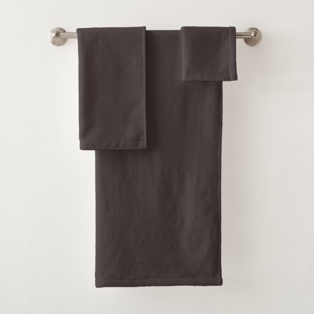Black coffee  (solid colour)  bath towel set (Insitu)