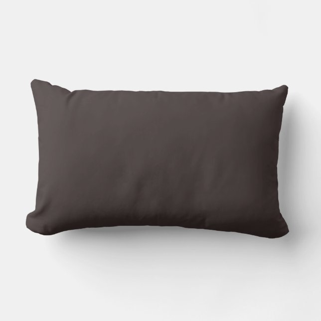 Black coffee  (solid colour)  lumbar cushion (Front)
