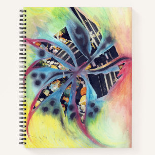 Black Collage Swirl Notebook