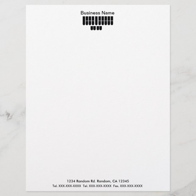 Black colour court reporter business letterhead (Front)