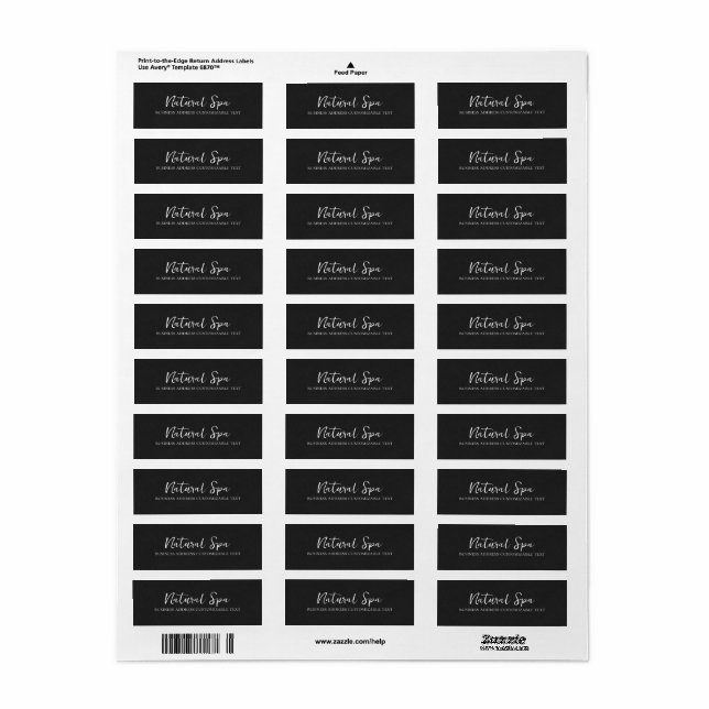 Black Colour  Linen Texture Print White Typography (Full Sheet)