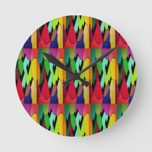 Black colour with art design in the middle round clock