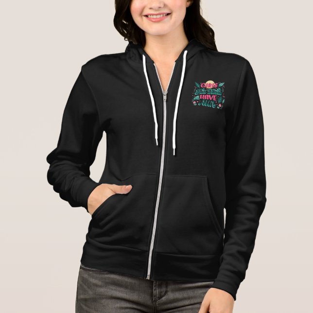 Black colour women hoodie  (Front)