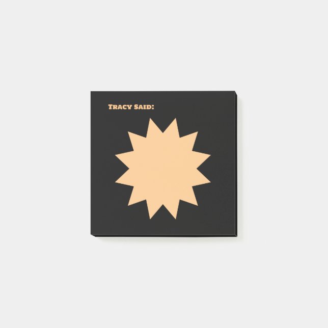 Black Coloured  Post-it Notes (Front)