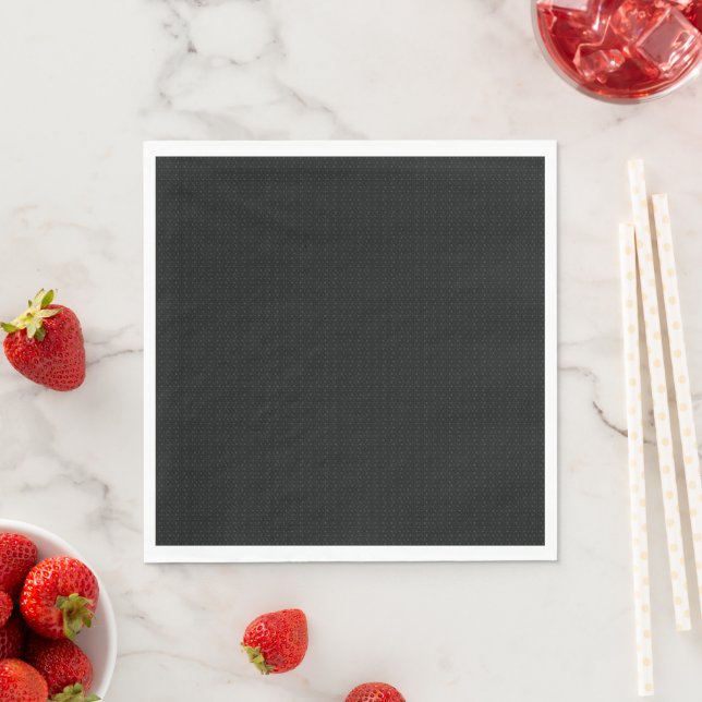 Black Coloured Tiny Polka Dot Texture h11 Napkin (Insitu)