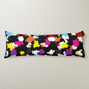 Black Colourful Irregular Abstract Body Cushion