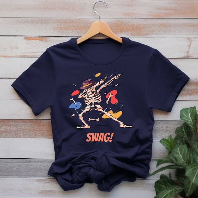 Black Colourful Skull Pose T-shirt (Creator Uploaded)