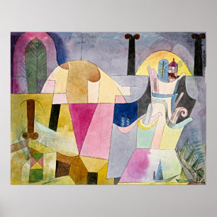 Black Columns in a Landscape by Paul Klee Poster