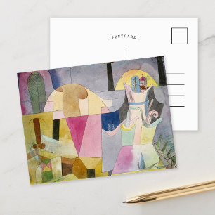 Black Columns in a Landscape   Paul Klee Postcard