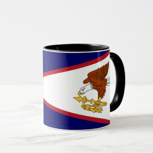 Black Combo Mug with flag of American Samoa