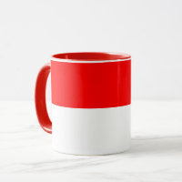 Black Combo Mug with flag of Indonesia