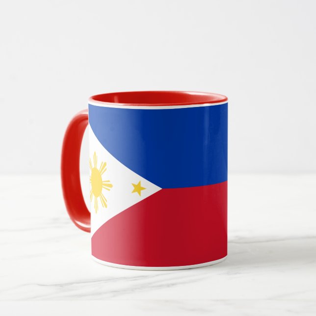 Black Combo Mug with flag of Philippines (Front Left)