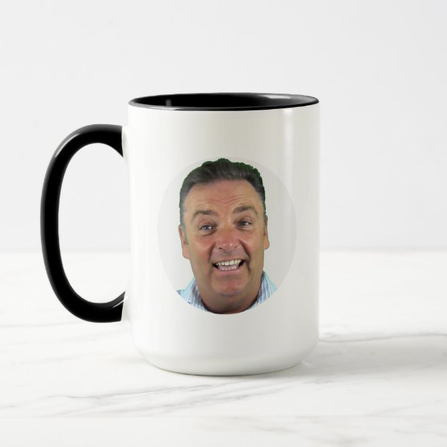 BLACK Combo Photo Mug - Round Frame Custom Mug (Left)