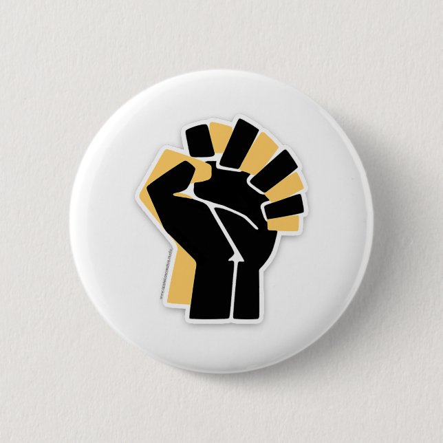 Black Community Ally Hands Together 6 Cm Round Badge (Front)