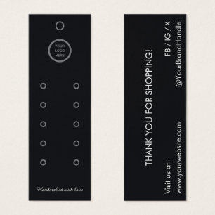 Black Compact Multi-Row Earring Displang Hang Card